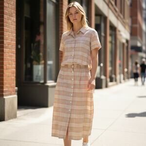 Pendleton Wool Plaid Jacket Skirt Set Vintage Size Large 14 Retro Scottish Irish